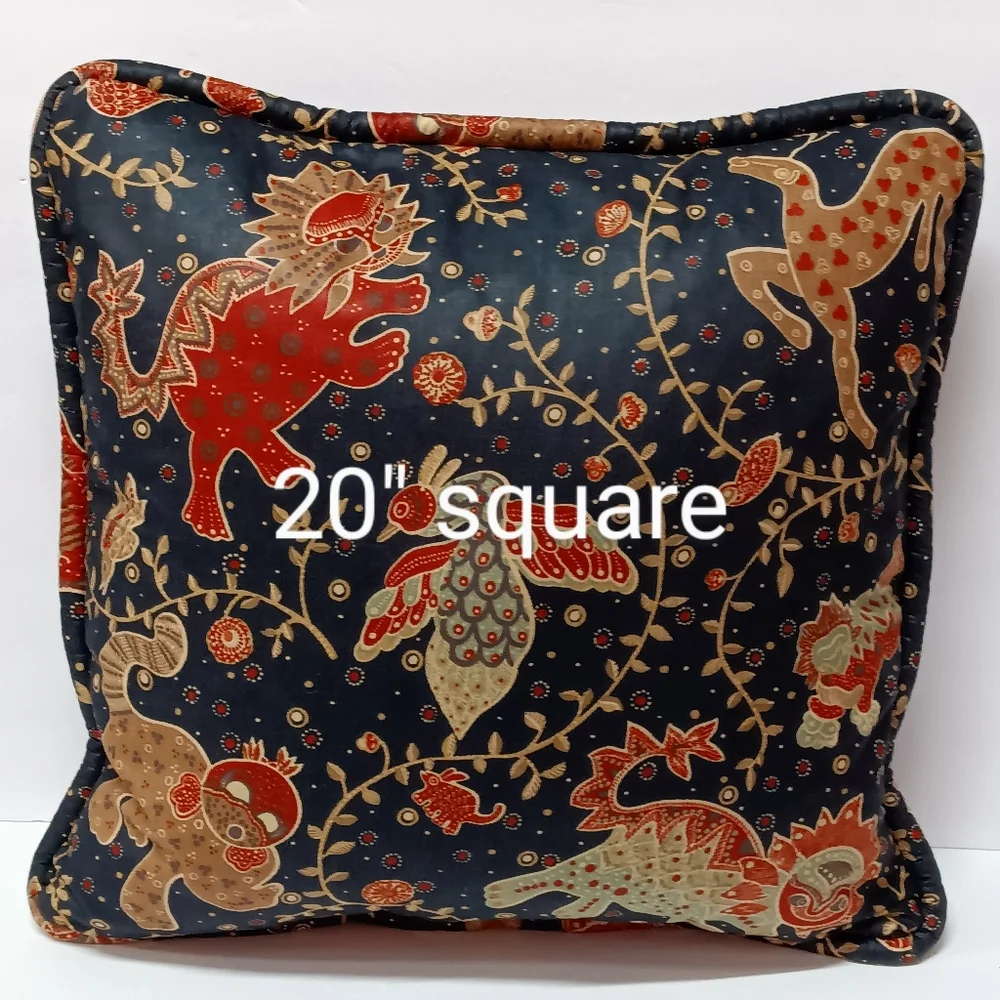 Custom-made Home Decor P. Kaufman China Zoo Cotton Chintz Pillow Chinoiserie